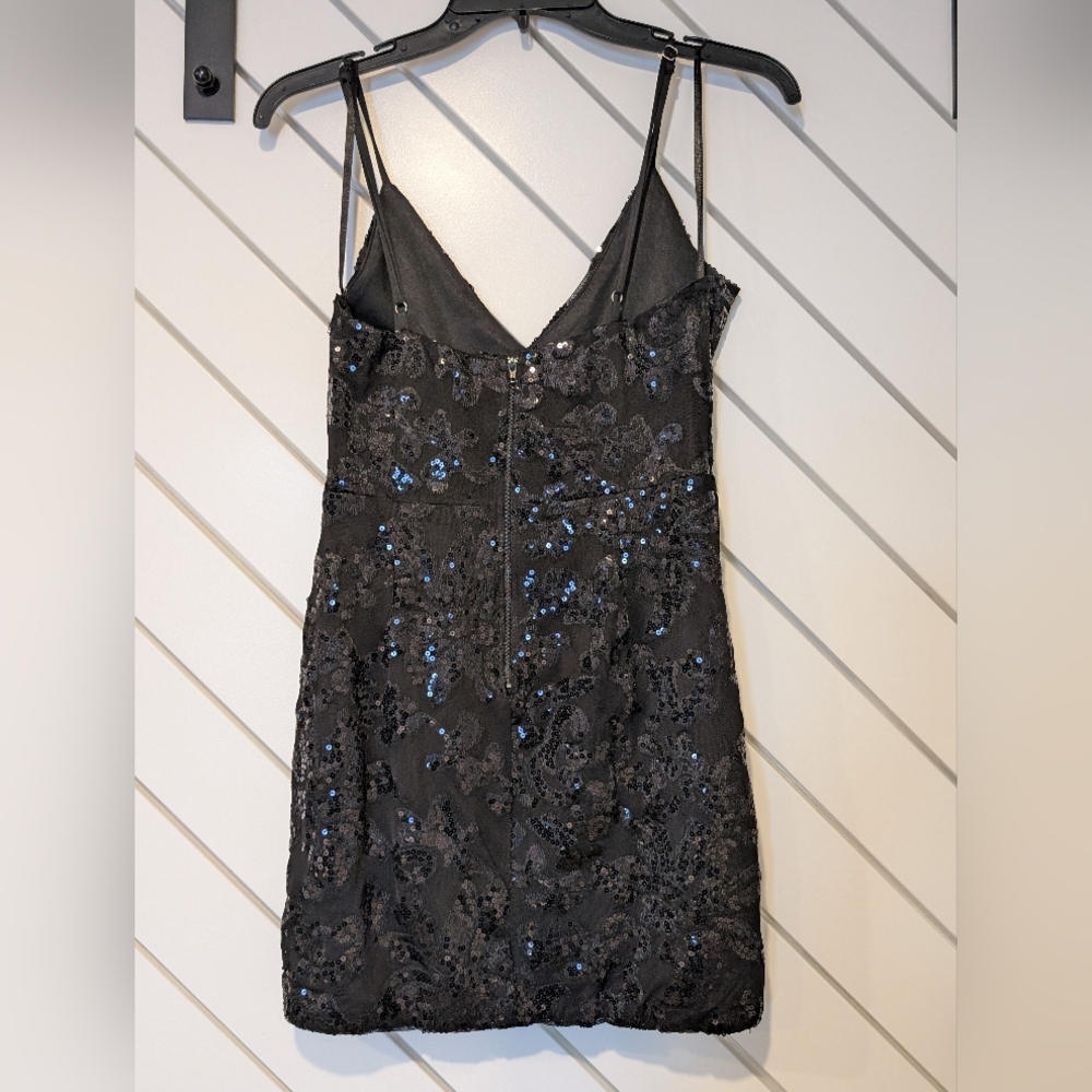 Winsor Black Sequin Mini Cocktail Dress - Picture 2 of 14